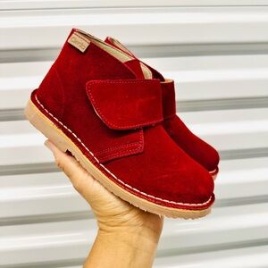 Cienta Kids Boots - Deep Red Suede